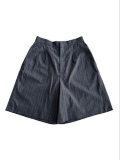 stripe pattern baggy shorts