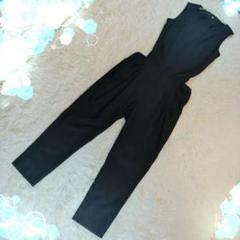 asknowas de base (F) 背中あき サロペット ウール混 黒