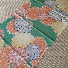 古布 正絹 錦紗 菊 ハギレ