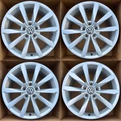GOLF7 Volkswagen 17インチ シルバー ホイール 4枚 美品 極上美品◇VW フォルクスワーゲン ゴルフ 7 純正ホイール17