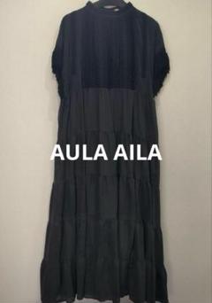 美品AULA AILA変形パワショルワンピブラック