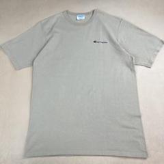 90s Champion Tシャツ ベージュ ワンポイント刺繍 L