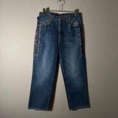 ハーディエイミス HARDY AMIES デニムパンツ 刺繍 サイドロゴ L程度