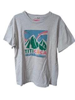 TITICACA Tシャツ 霜降り ホワイト グレー 系 ユニセックス