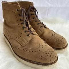 【値下げ】Tricker's トリッカーズ　スエード　ウィングチップ　ベージュ Tricker's トリッカーズ ウイングチップブーツ（ベージュ
