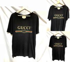 新作 国内正規 グッチ ロゴ オーバーサイズ Tシャツ 黒 定価48400円