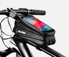 自転車トップチューブバッグ フレームバッグ 自転車バッグ PU&TPU防水