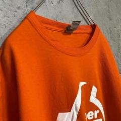 ギルダン 古着 アメリカ輸入 両面プリント Tシャツ 半袖 XLサイズ オレンジ