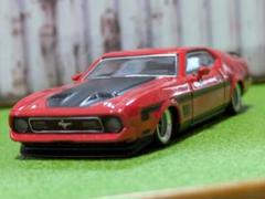 ★1/64 トミカサイズ　フォード　マスタング　マッハ1改深リム、ローダウン
