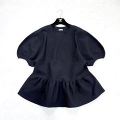 24年 Liten リテン ホールガーメントニット ペプラム ブラック
