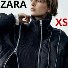 年末のプロモーション特価！ ZARA XS MA-1 コントラストボンバージャケット ジッパーma1 ザラ ジャケット・アウター