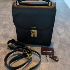 LANCEL 黒 レザーハンドバッグ