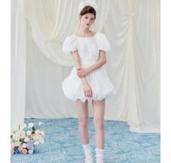 ラッフルドギャザーミニワンピース Treat Urself トリートユアセルフ Treat Ürself one-piece