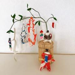 狐の嫁入り（6匹）縮緬細工・古布・ハンドメイド・置物 狐の嫁入り（6匹）縮緬細工・古布・ハンドメイド・置物