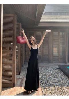 春モテ服❤️ロング妖精セクシーワンピース✨高見えスイングニット