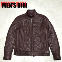 美品　メンズビギ　中綿入　シングルライダース　レザージャケット 羊革　ファー　4 2025年最新】MEN'S BIGI メンズ シングルライダースの人気