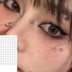 ノンホールピアス　鼻　口ピアス　眉　フェイク　リップピアス　韓国