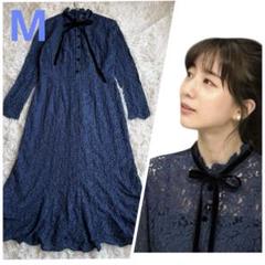 美品✨セルフォード 半袖 ロングワンピース エンブロイダリー
