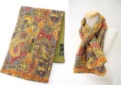 ETRO カラフル花蝶々犬動物柄マフラーストールシルクイタリア製