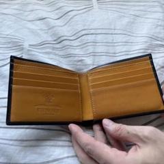 ETTINGER 二つ折り財布 紺レザーのサムネイル