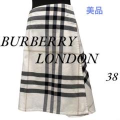 BURBERRY LONDON アシンメトリー　ノバチェック　ラップスカート Burberrys > バーバリー日本製ノバチェックラッププリーツ