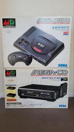 【ジャンク】　SEGA メガドライブ メガCD セット