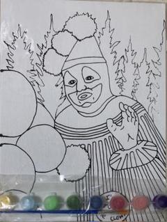 ジョン　ウェイン　ゲイシー　ぬりえ　キラークラウン ジョン ウェイン ゲイシー ぬりえ キラークラウン 油っこい - 絵画