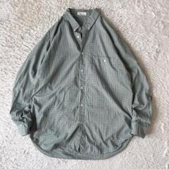 パパス 美品 90s PAPAS コットンチェックシャツ L グリーン