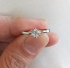 新品。PT900 立爪VS-2ダイヤリング #12号