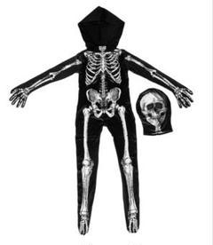キッズ　スケルトン　ガイコツ　なりきり　ハロウィン　サイズ120 一度のみ着用