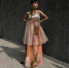 choco♡様 AMERI 3WAY MARGOT GEL ART DRESS 3WAY MARGOT GEL ART DRESS (col.BLK / BEG) ー4.12(Fri) @yuuka