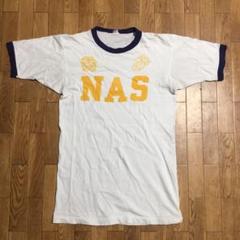 50s champion U.S.M.C 小文字ランタグ Tシャツ 白 紺 M