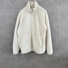 ユニクロ(L)ファーリーフリースジャケット＊ボア＊長袖＊フルジッパー＊もこもこ