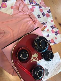 お食い初め膳 着物 ロンパース 女の子 セット売り