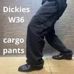 Dickies ブラック レギュラー カーゴパンツ W36 - メルカリ