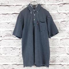 2425:EDWIN SINCE1961 ゴルフウェア　ポロシャツ　ボーダー　L