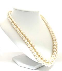 ♣️2重パールネックレス イミテーション シルバー金具 アクセサリー レディース