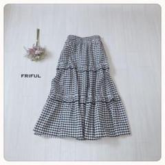 ♢【大人可愛い】フリフル FRIFUL ティアードフリルフレアスカート