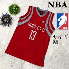 【人気】NBA ゲームシャツ　バスケットボール　ヒューストンロケッツ　ロゴ　赤