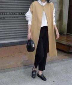美品✨ヨコ糸アンゴラ100% フォックスファー ロングコート ベルト付 M ...