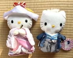 激レア☆エンジェルブーケキティ　ぬいぐるみキーホルダー2点　2002年　非売品 激レア☆エンジェルブーケキティ ぬいぐるみキーホルダー2点