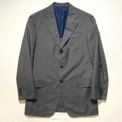50%OFF シルク混 BOGLIOLI テーラードジャケット ストライプ グレー 46 ジャケット・アウター