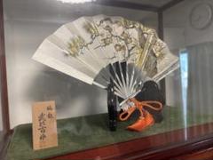 値下げ❣️新品 武比古 純銀 扇　ガラスケース付 値下げ❣️新品 武比古 純銀 扇 ガラスケース付