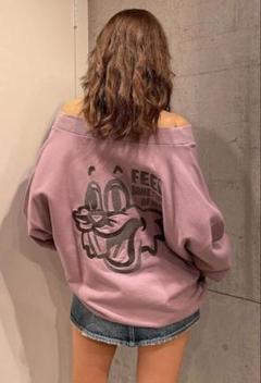 ジェイダ GYDA FEEL BUNNY VネックスウェットTOPS （ピンク