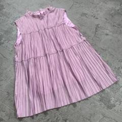 【DRESKIP】ドレスキップ（M）フリル プリーツ フレア カットソーシャツ