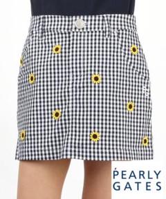 【予約販売】本 PEARLY GATES ギンガム×向日葵ワッペンドットスカート - メルカリ レディースウェア
