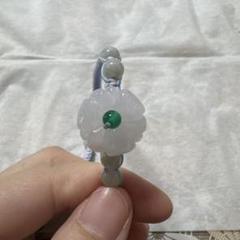翡翠 花形ブレスレット 水色