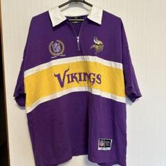 NFL Vikings ハーフジップポロシャツ M