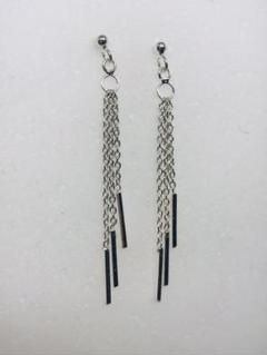 シルバーピアス チェーン3