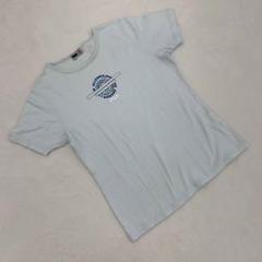 FILA Tシャツ 半袖 ラウンドネック スカイブルー 水色 プリント ロゴ M
